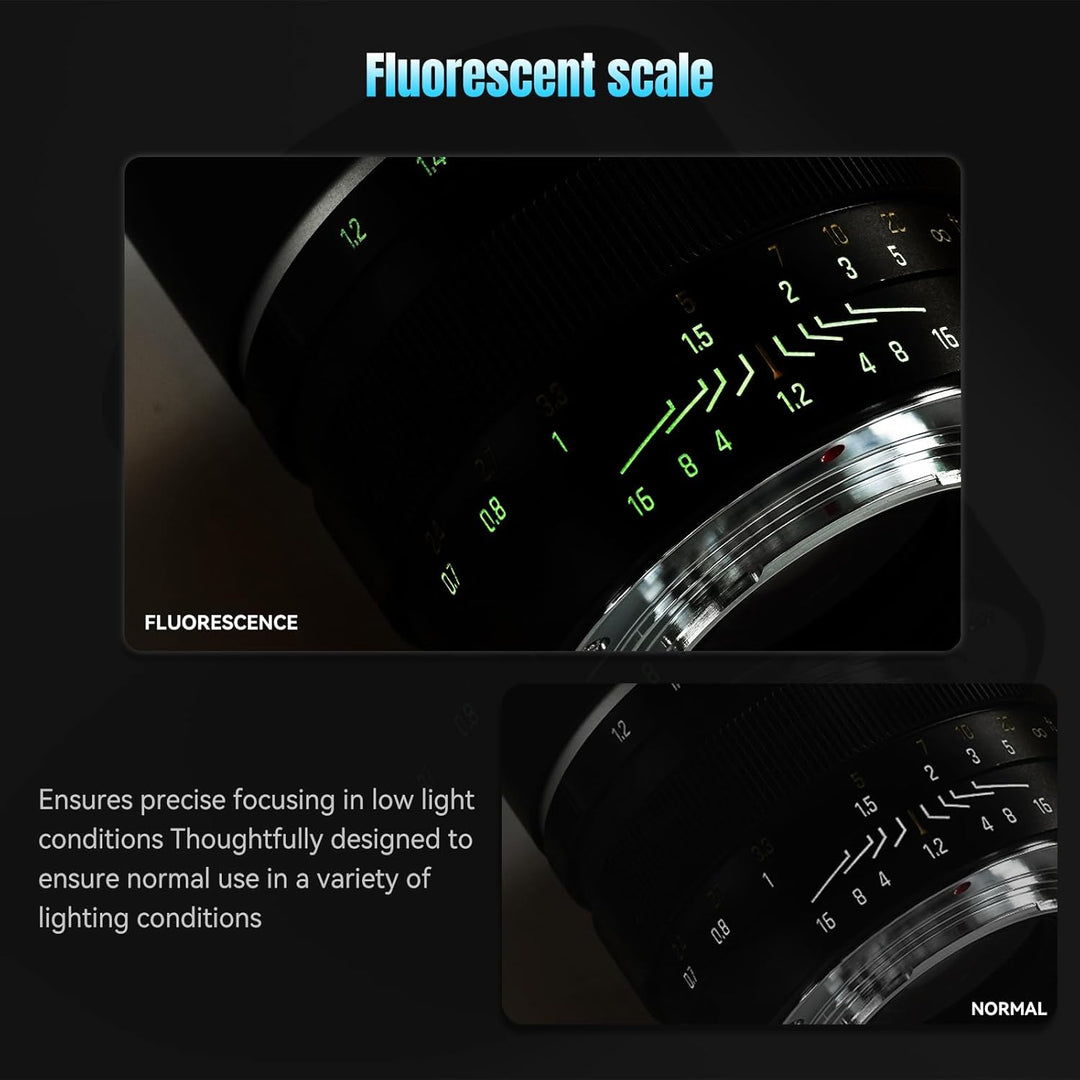 7Artisans 50mm F1.2 für Z-Mount Objektiv, APS-C manueller Fokus, kompatibel mit Nikon Z-Mount ZFC,Z5