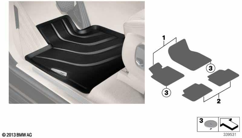 BMW Original Allwetter-Heck-Fuàÿmatten Anthrazit F15 X5 51472458440