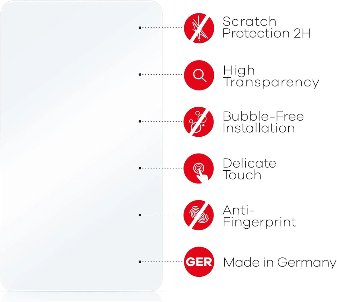 upscreen Schutzfolie für Dell P2424HT – Kristall-klar, Kratzschutz, Anti-Fingerprint