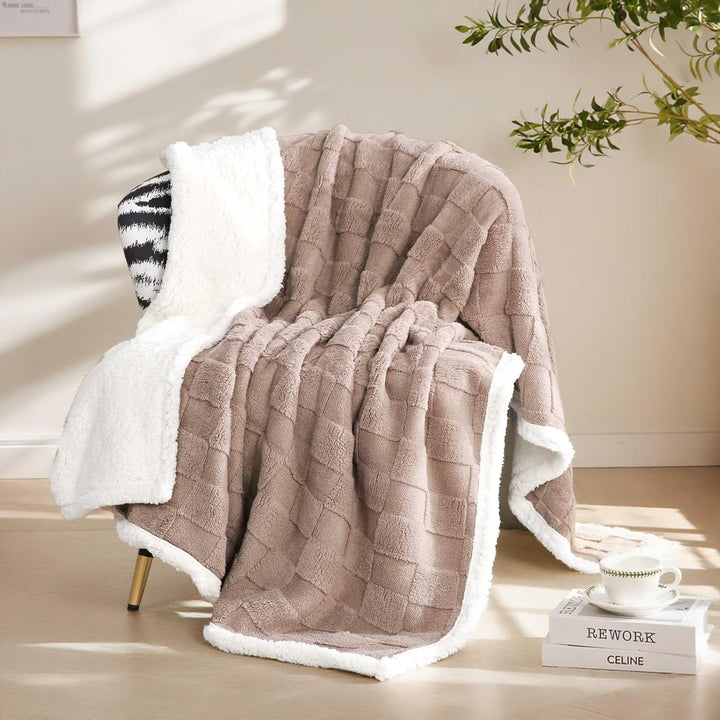 Gracelife Decke für Damen, Sherpa-Überwurfdecke für Couch, Flanell, gemütlich, weiche Decke für Bett