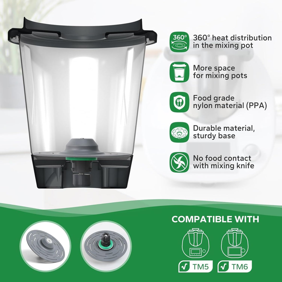 Messerersatz für Thermomix TM6 -Alternative zum Messerabdeckung für Thermomix TM7,TM5,-Mixtopf Dreht