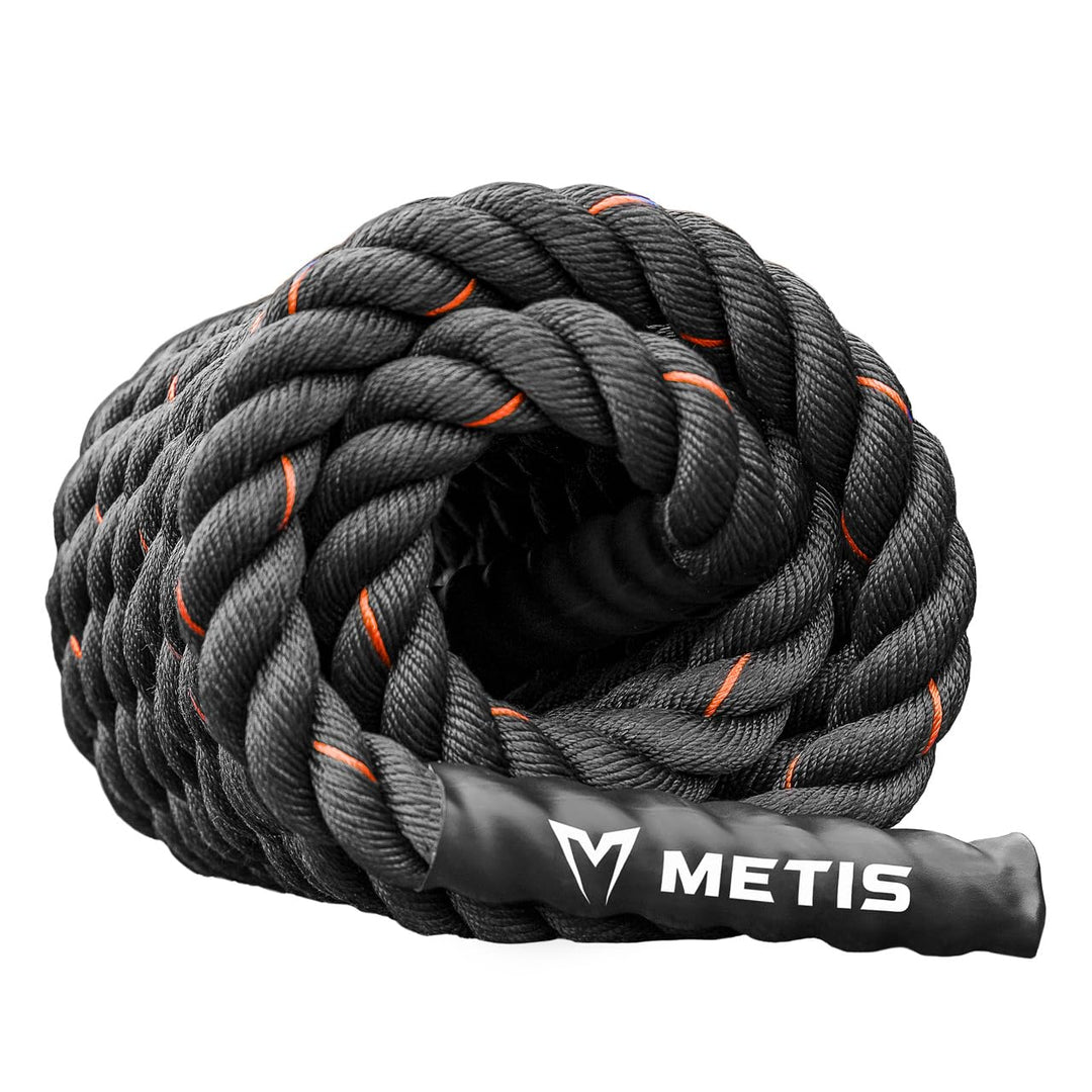 FORZA Battle Ropes, gewichtetes Trainingsseil, erhältlich in 9 m, 12 m oder 15 m (Orange und Schwarz