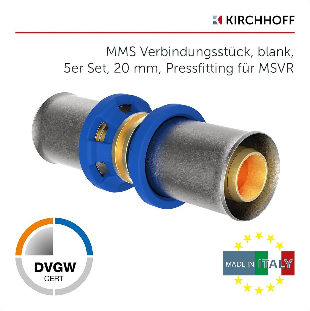 KIRCHHOFF | MSVR Rohr | 5er Set | Pressfitting 20 mm | Aluverbundrohr | für Heizung | Fussbodenheizu
