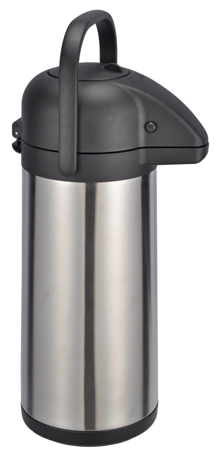 Thermoskanne 3 Liter Pumpkanne Kaffee Teekanne Warmhalte Airpot Isolierkanne Doppelwandig Getränkesp
