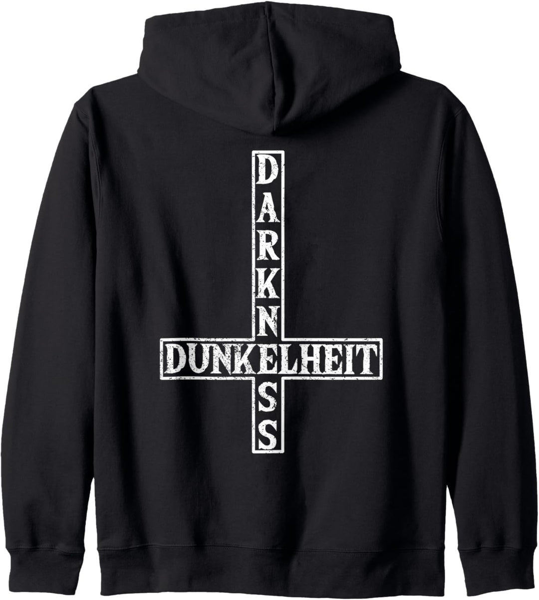 Darkness Dunkelheit | Occult Okkult Satan Umgedrehtes Kreuz Kapuzenjacke