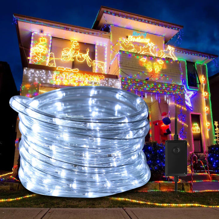 Ikodm LED Lichterschlauch Aussen 40m, 960 LEDs Lichtschlauch mit Timer &amp; 8 Modi, Lichterschlauch Aus