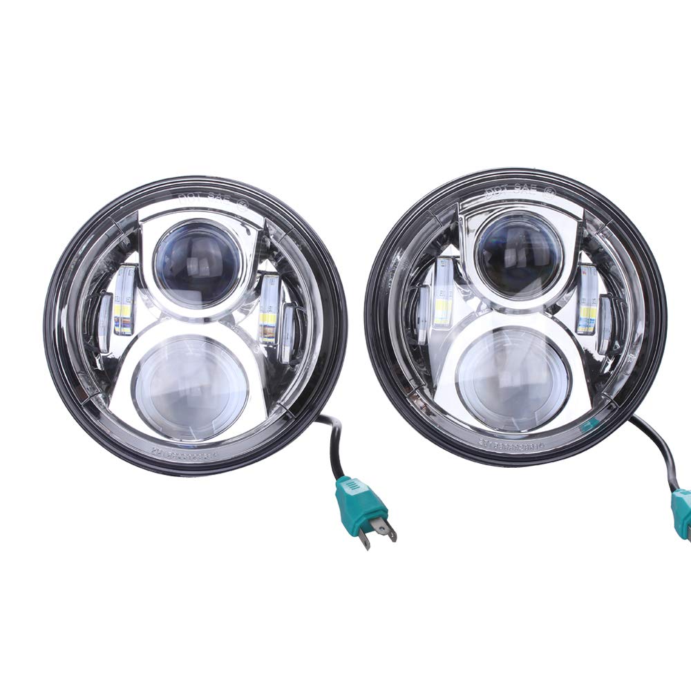 SXMA 50W 7 "Zoll-runde LED-Scheinwerfer-Birnen-Lampe mit hallo/Lo-Strahl für Wrangler JK TJ LJ LKWs