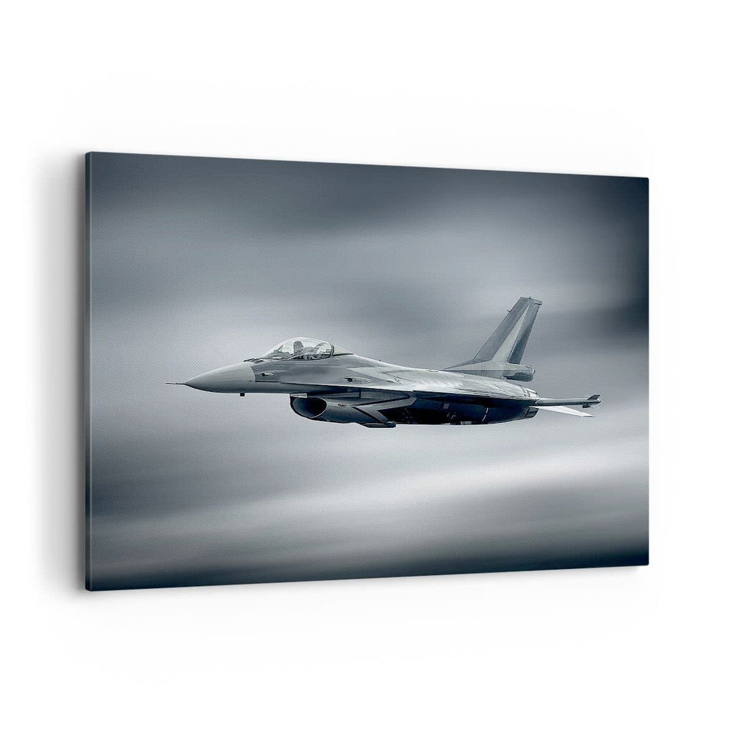 ARTTOR Bilder auf Leinwand 100x70cm Leinwandbild Flugzeug Himmel Flug Gross Wanddeko Bild Schlafzimm