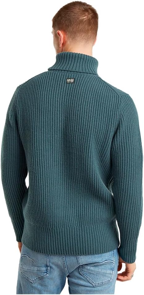 G-STAR Herren Essential Turtle Knitted Pullover Knits, Grau (Axis D23732-d447-5781)