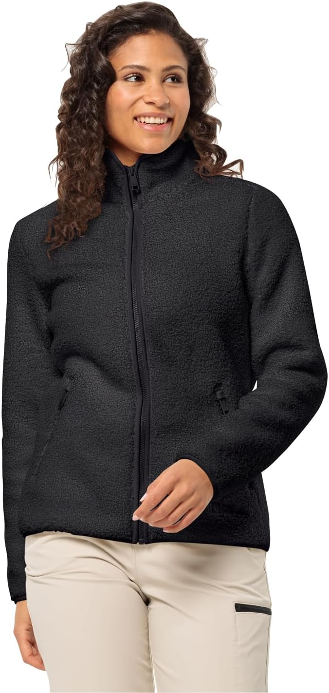 Jack Wolfskin Damen High Curl Jacket W Fleece-Jacke, Schwarz