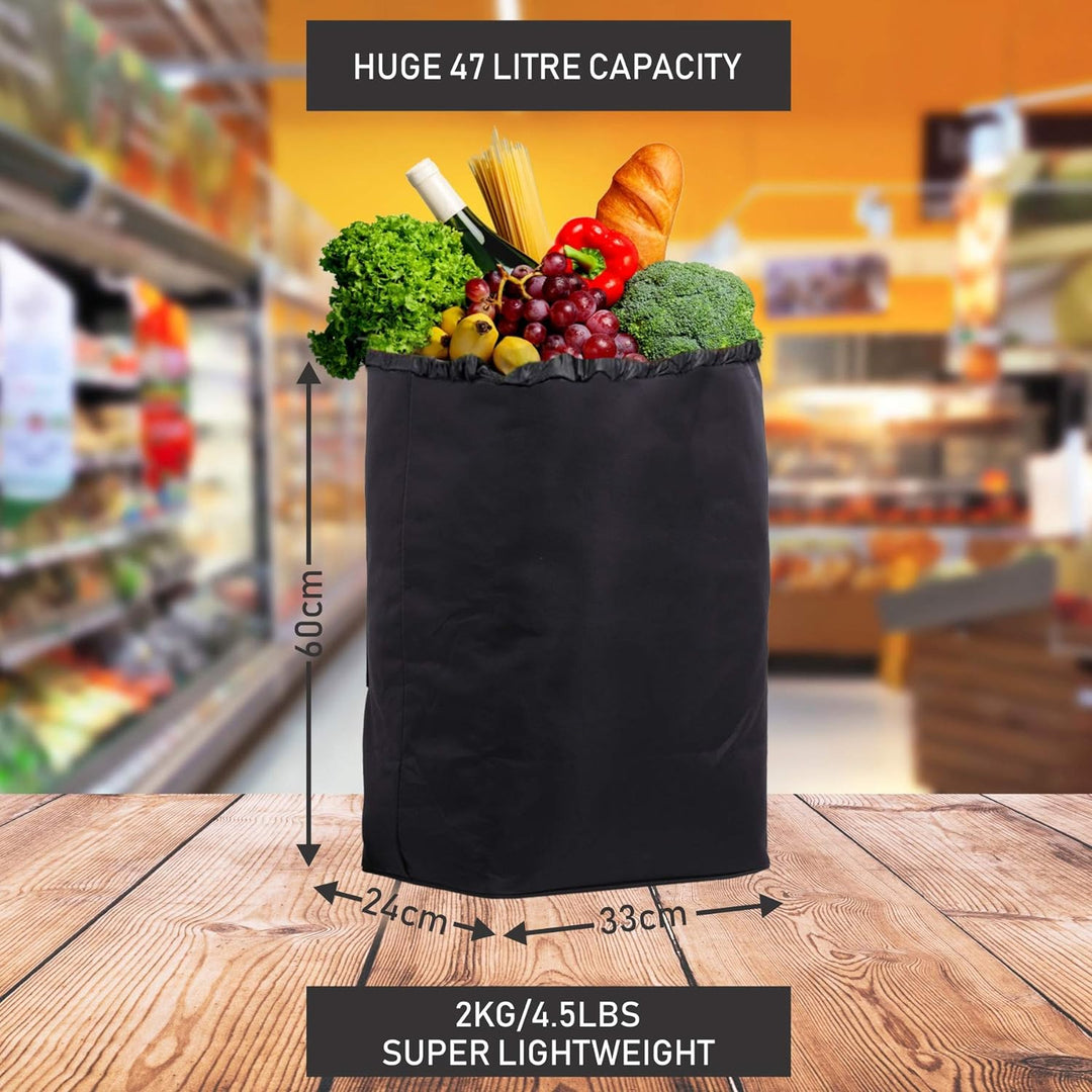 Hoppa Leichter 6-Räder 2022 Modell Faltbarer Einkaufstrolley Grosse 47L Kapazität Einkaufstrolley Ta