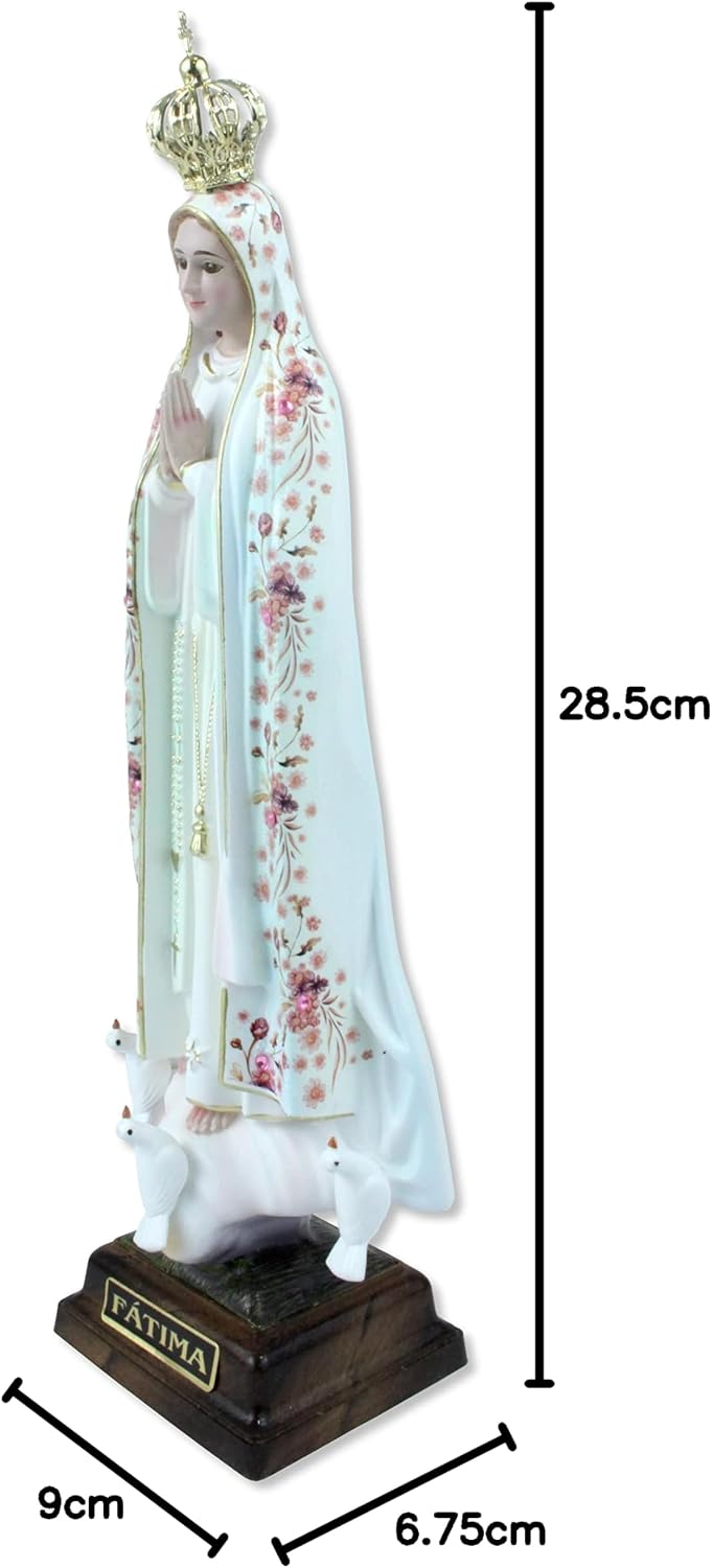 Proposte Religiose Statue Unserer Frau von Fatima aus Harz 27 cm - Augen aus Glas