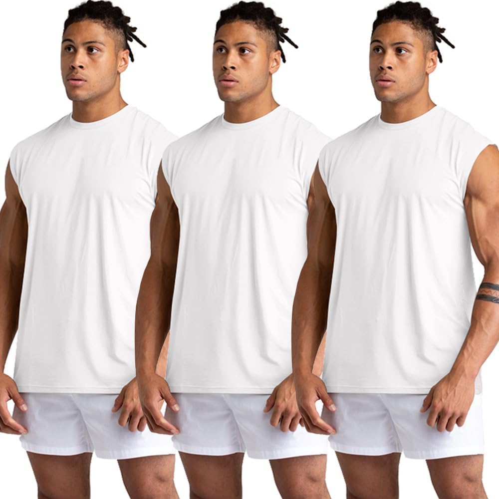 Holure 1, 3 or 5er Pack Mens Cotton Gym Tank Tops Workout ärmellose Shirts Athletic Muscle Tank Trai