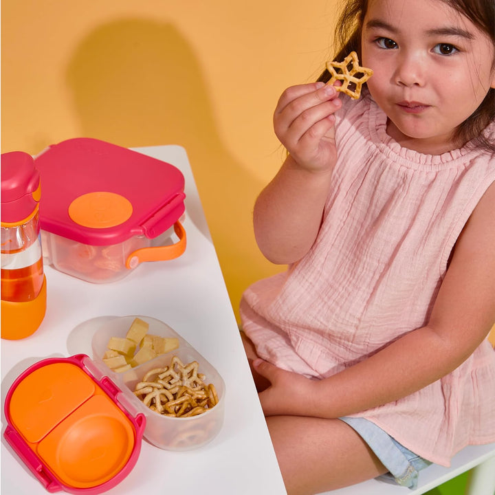 b.box Mini Brotdose für Kinder mit Fächern | Bento Box, 3 Fächer (2 Auslaufsicher) | Lunchbox für Ge