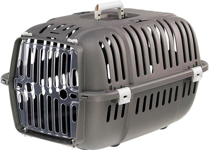 Ferplast Transportbox katze, Hundetransportbox kleine Hunde und Katzen bis 8 kg, transparente Tür, L