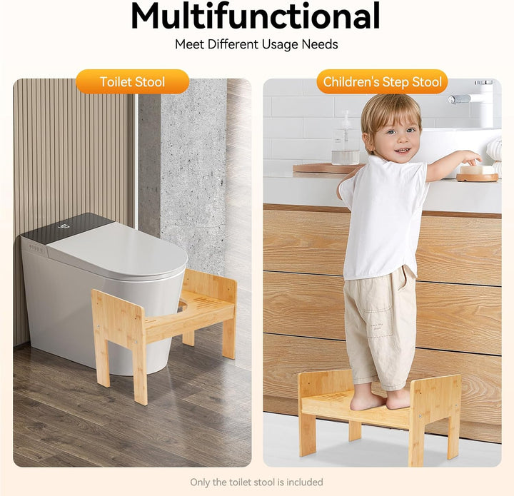 Toilettenhocker Erwachsene, Toilettenhocker Holz - Klohocker Toiletten Hocker, Toilettenhilfe Fussst