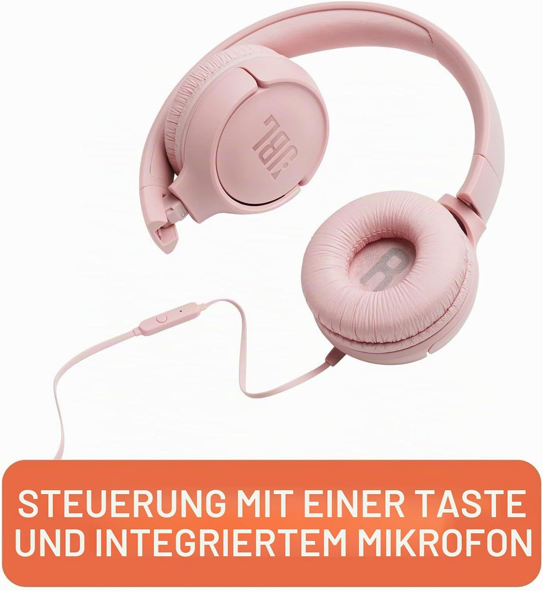 JBL Tune 500 On-Ear-Kopfhörer, kabelgebunden, Pink