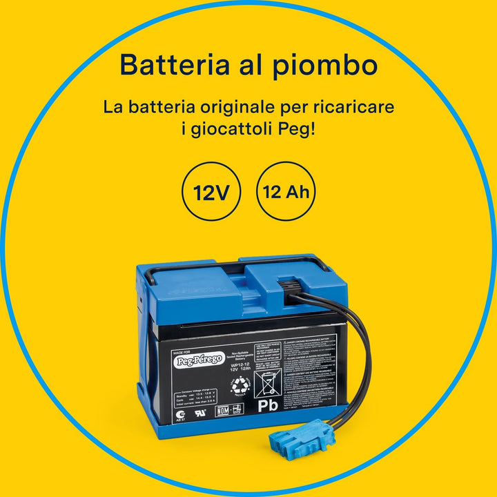 Peg Perego KB0036 - Batterie, 12 V 12 V, 12 Ah 12 V, 12 Ah
