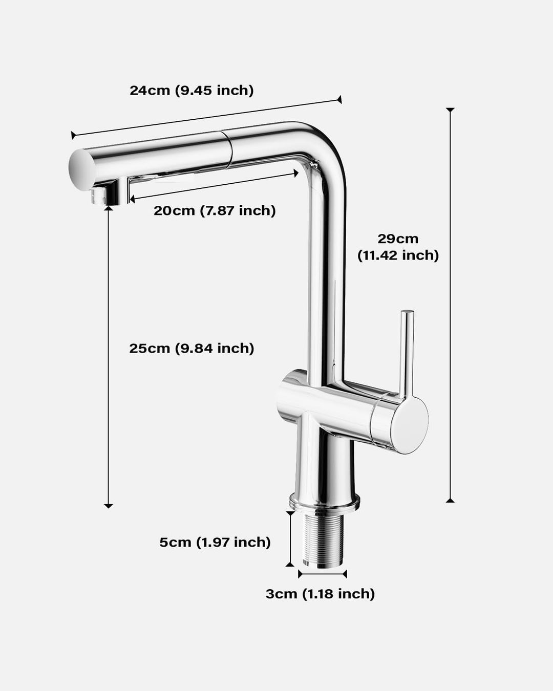 Cobbe Hochdruck Wasserhahn Küche, Küchenarmatur Ausziehbar mit Brause, Spültischarmatur Küche, Armat