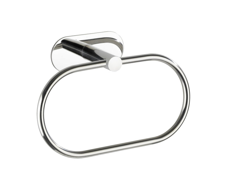 WENKO Turbo-Loc Handtuchring Orea Shine, Befestigen ohne Bohren, flexibel nach Oben und unten bewegl