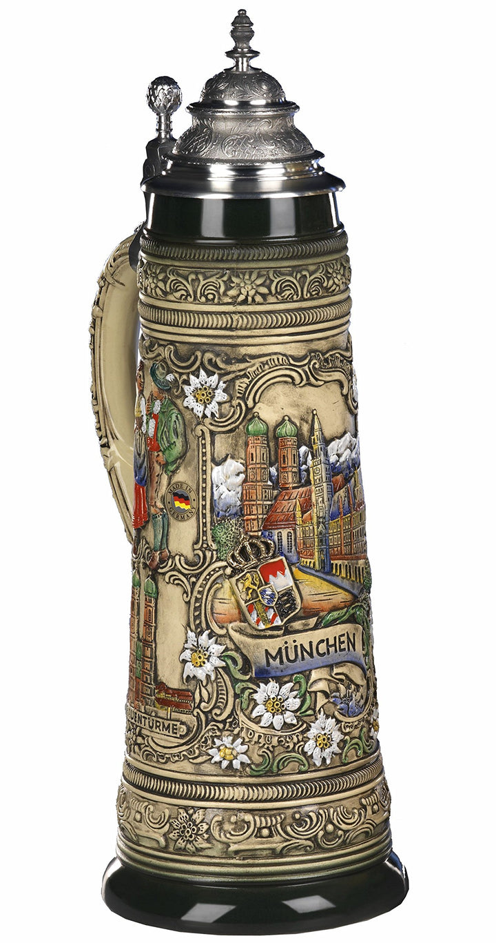 KING Bierkrug München Humpen Seidel 2 Liter Bierseidel