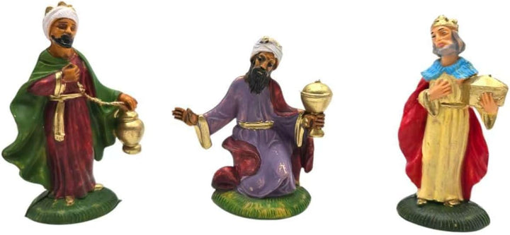 arkamii Set mit 10 handbemalten Krippenfiguren zur Geburt Christi, handgefertigtes Produkt aus Itali