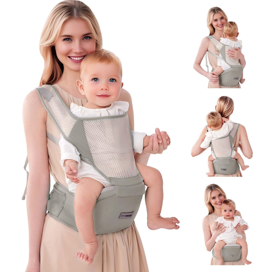 Ergonomische Babytrage mit Verstellbarem Gurt - 6-in-1 Neugeborenen-Kleinkind-Tragetuch, Atmungsakti