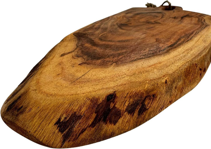 Servierbrett mit Griff, Schneidebrett aus Akazien Holz - 58 cm lang - auch als Dekoration in der Küc