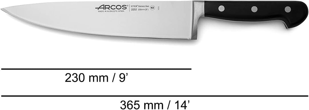 Arcos Opera - Kochmesser - NITRUM geschmiedetem Edelstahl 230 mm - HandGriff Polyoxymethylen (POM) F