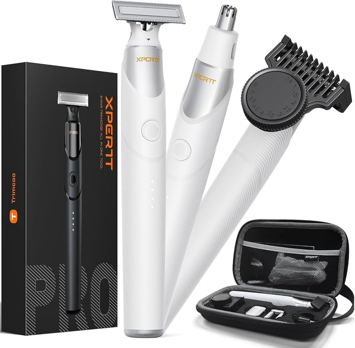 5-in-1 Beard Trimmer Grooming Kit, Portable Travel Magnetic Electric Razor for Men with Nose Hair Tr