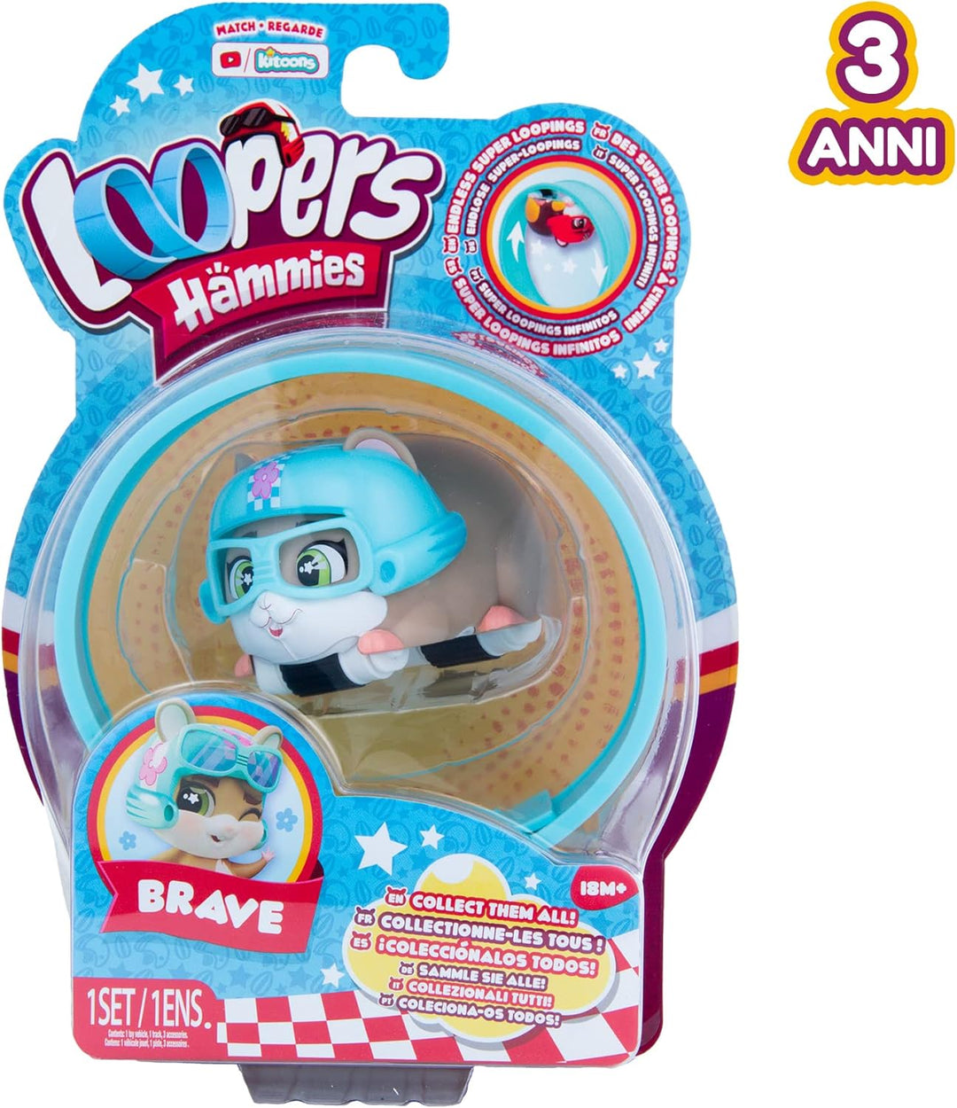 LOOPERS IMC Toys Hammies Brave, Hamster Interaktives Sammelfahrzeug mit Schaltung, die in und aus de