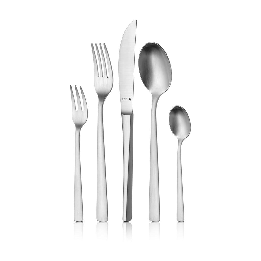 WMF Corvo Besteck Set 6 Personen, 30-teilig, Hohlheftmesser, Cromargan protect Edelstahl mattiert, k