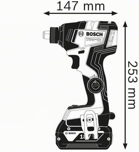 Bosch Professional Akku Drehschlagschrauber GDX 18V–200 C (mit Akku, 18 Volt, Drehmoment: 200 Nm, in