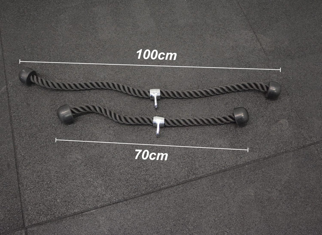 POWER-XTREME Kabelzuggriff | Trizeps-Seil | Trizeps-Tau | 70cm | 100cm | mit Drehgelenk | Bizeps-Sei