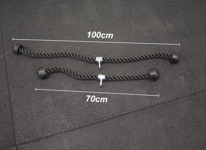 POWER-XTREME Kabelzuggriff | Trizeps-Seil | Trizeps-Tau | 70cm | 100cm | mit Drehgelenk | Bizeps-Sei