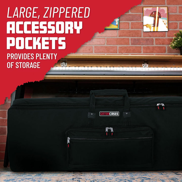 Gator Cases gepolstertes Softcase für schlanke 76-Tasten Keyboards, schwarz (GKB-76 Slim) 76 Schlüss