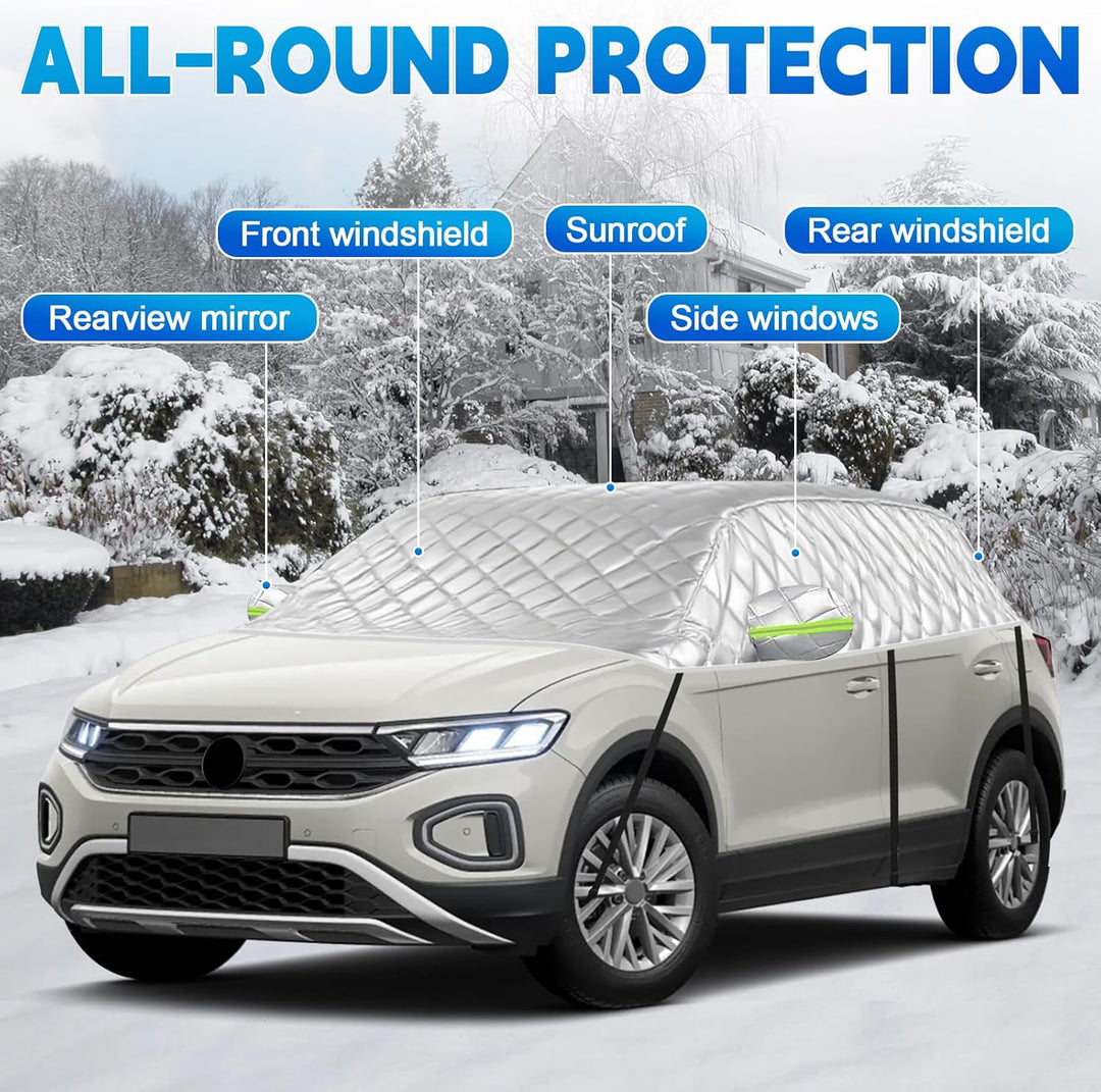 Hagelsichere Autoabdeckung Winter Passend für VW T-ROC 2017-2025, Auto Halbgarage Abdeckplane Wasser