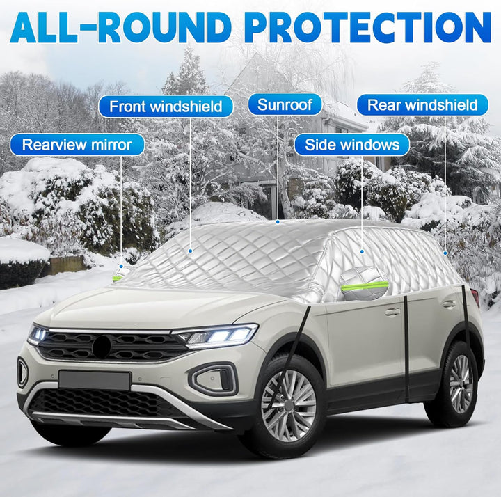 Hagelsichere Autoabdeckung Winter Passend für VW T-ROC 2017-2025, Auto Halbgarage Abdeckplane Wasser