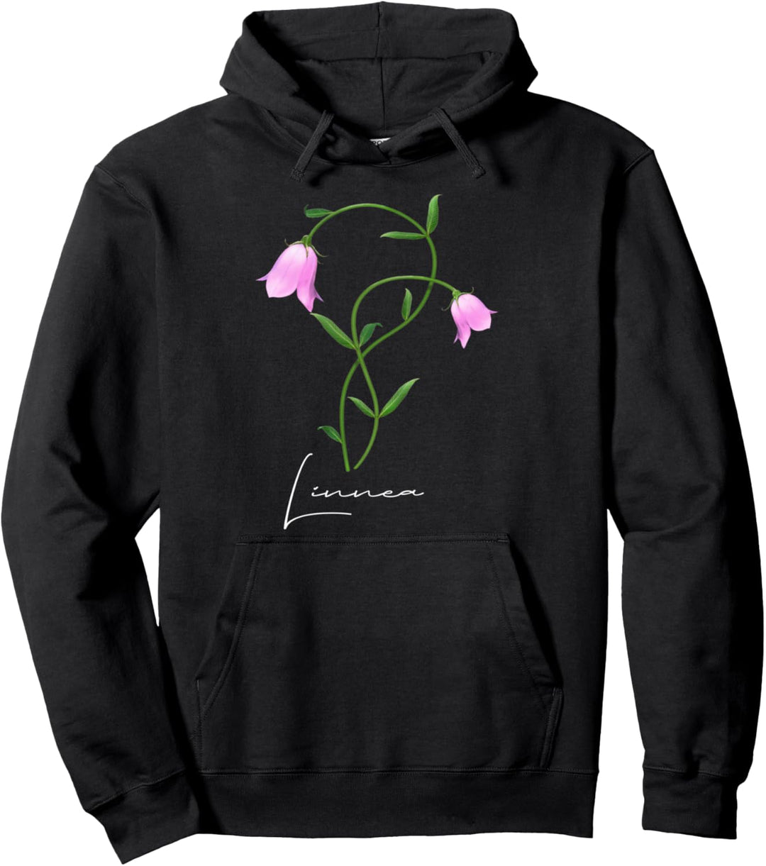 Linnea Flower Twinflower Wildflower Wildblume Rosa Blumen Pullover Hoodie