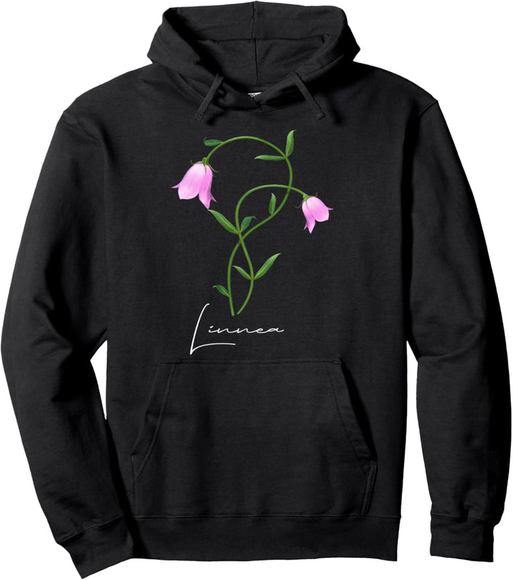 Linnea Flower Twinflower Wildflower Wildblume Rosa Blumen Pullover Hoodie