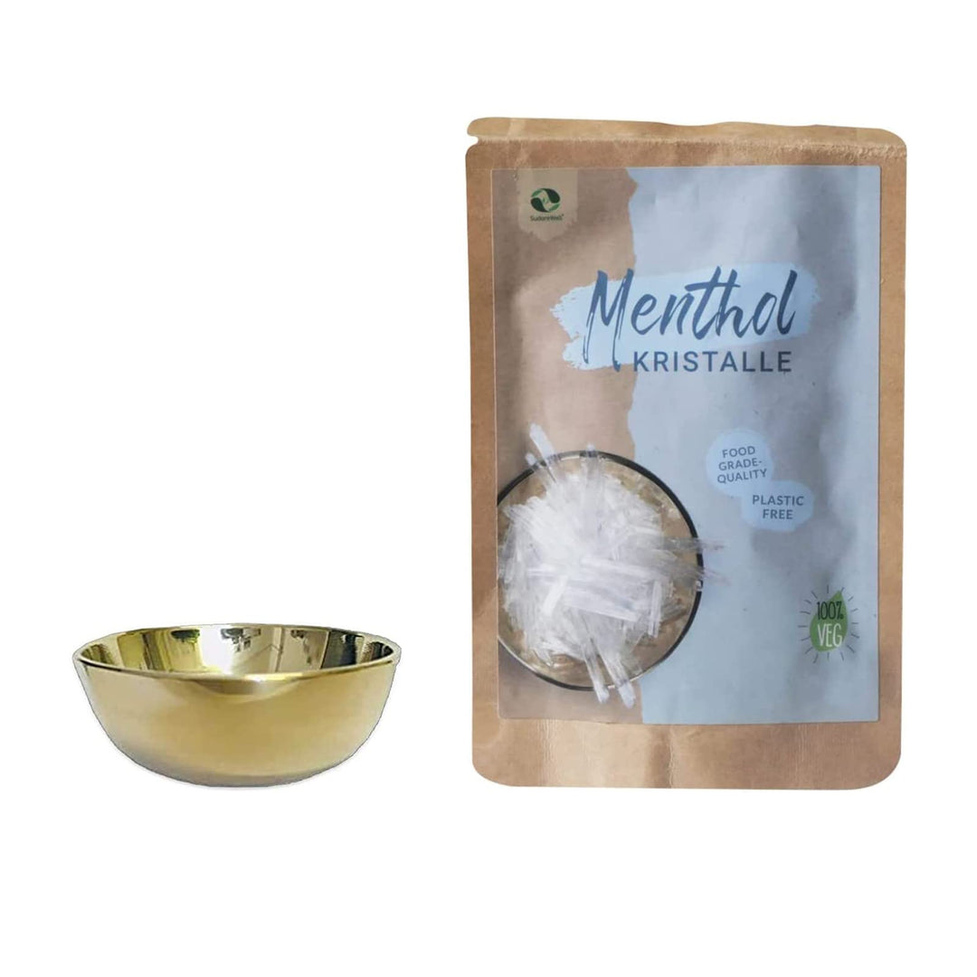 SudoreWell® Sauna Verdampferschale klein Ø 5cm / 2cm hoch plus 50g SudoreWell Menthol Kristalle