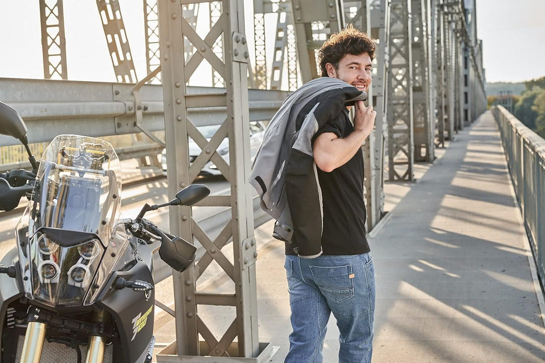 SHIMA DEVON Motorradjeans - Belüftete Elastische Slim Fit Biker Motorradhose mit FiberQL-Verstärkung