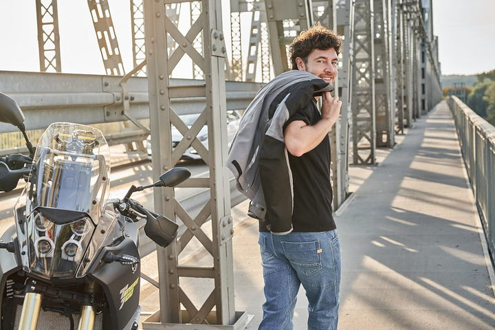 SHIMA DEVON Motorradjeans - Belüftete Elastische Slim Fit Biker Motorradhose mit FiberQL-Verstärkung