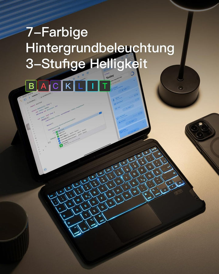 Inateck Tastatur Hülle für iPad Air 6 11 Zoll 2024,iPad Air 5/4 10.9 Zoll,iPad Pro 11 Zoll 4/3/2/1,H