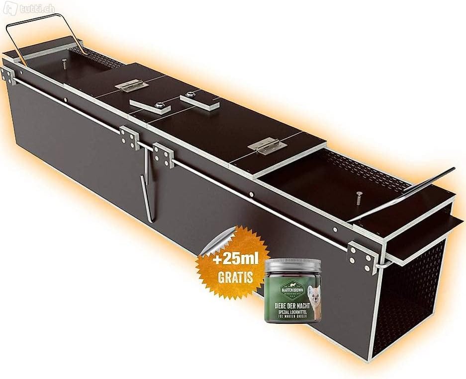 Martenbrown® Marderfalle Gross 100cm I Dient auch als Waschbärfalle oder Katzenfalle I Marder Kasten