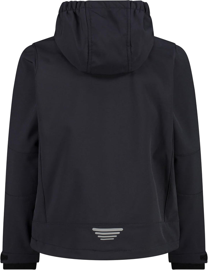 CMP Jungen Softshell' Kapuzen Jacke 104 Antracite-Flame, 104 Antracite-Flame
