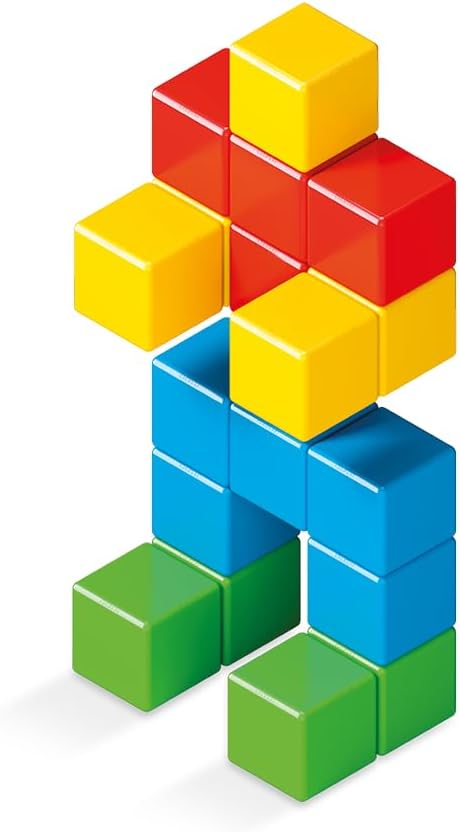 Geomag 148, Magicube Free Building Full Color - 24 Magnetwürfel für Konstruktionen, Baukasten Lernsp