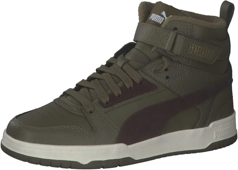 PUMA Unisex Kinder Rbd Game WTR Jr Sneaker 35.5 EU Deep Olive Dark Chocolate Puma Team Gold, 35.5 EU