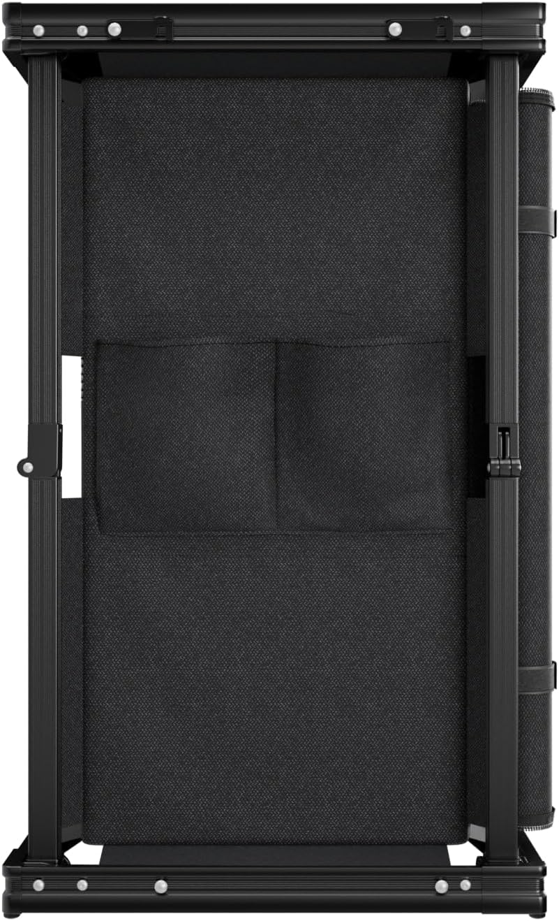 24MOVE® Campingküche faltbar, höhenverstellbarer Campingschrank Alu Reiseküche mit Arbeitsplatte und