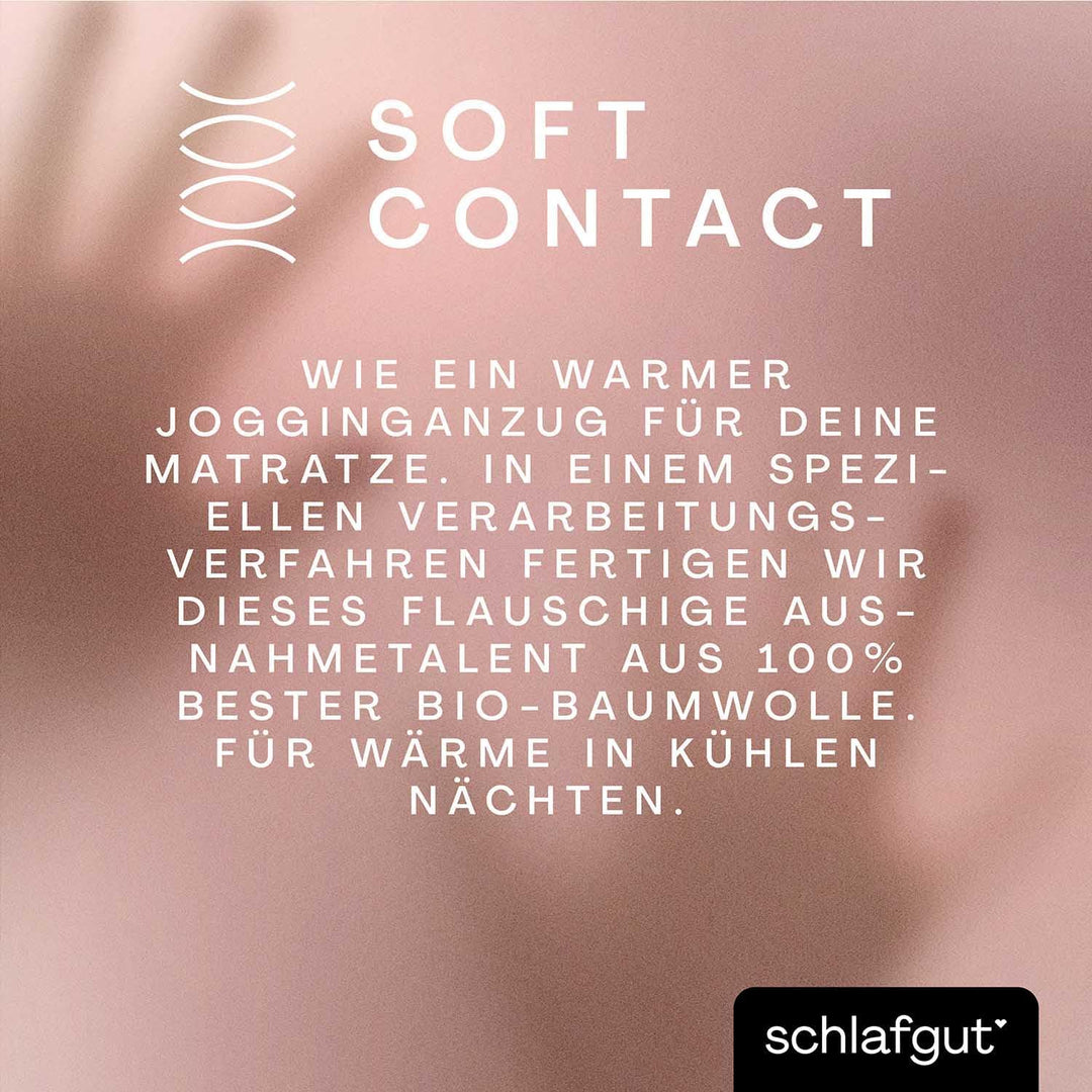 schlafgut Soft Contact Spannbettlaken bis 100x200cm, Grey Light aus 100% Biobaumwolle wärmend Gray L